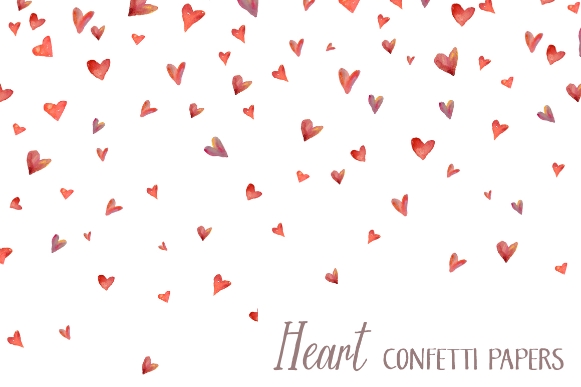 Watercolor Heart Background Heart Papers